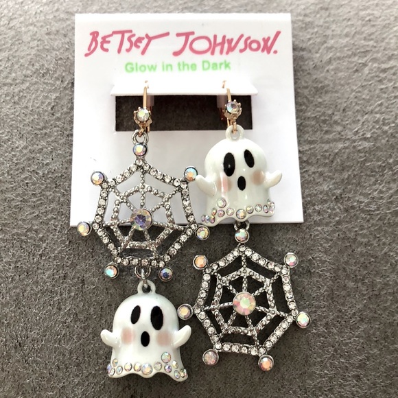 Betsey Johnson Jewelry - Betsey Johnson Ghost & Spiderweb Glow in the Dark